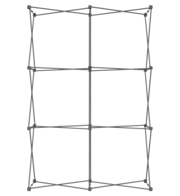xclaim 5ft full height fabric popup display frame front uai