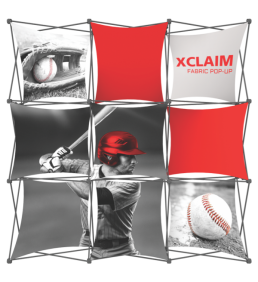 xclaim 8ft fabric popup display kit 01 front uai